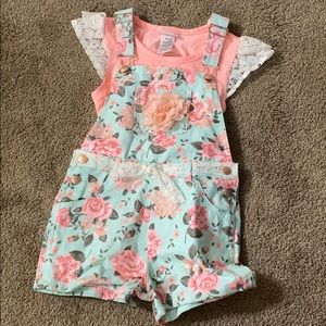Toddler overalls and shirt